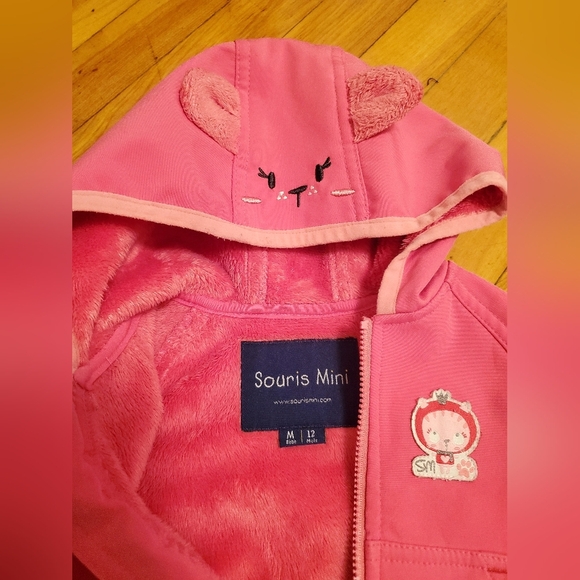 Souris mini coat. Pink. Baby girl, 12 months. Perfect for fall / spring - Picture 2 of 6